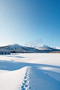 冬天冬季寒冷白色雪景图208摄影配图