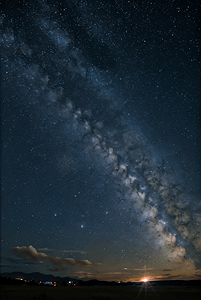 夜晚广袤无垠的星空图摄影照片