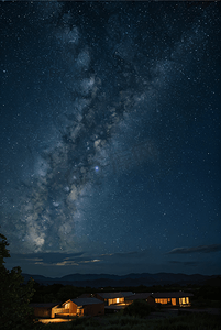 夜晚广阔无垠的夜空图8摄影照片