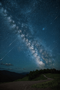 夜晚广袤无垠的星空图3摄影照片