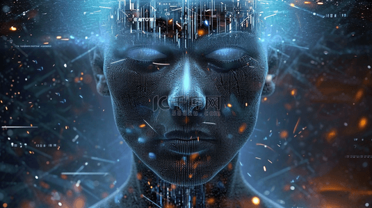 高科技智能网络数据人体头像背景图11