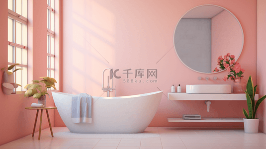 3D立体家庭浴室简约图片背景图8