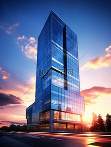 现代建筑高楼背景图片_一栋现代风格的办公楼背景图片