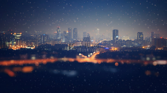 梦幻夜幕下的城市背景图片