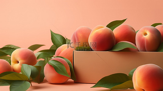 桃子柔和桃粉桃色设计图