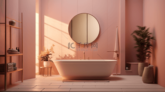 洗漱台背景图片_3D立体家庭浴室简约图片背景图12
