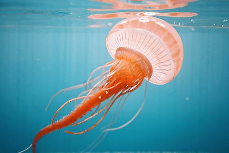 海洋里发光的水母摄影图片6