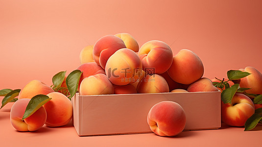 桃子柔和桃粉桃色素材