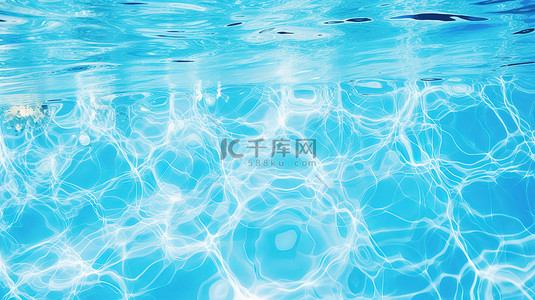 青色背景图片_波光粼粼的水反射背景