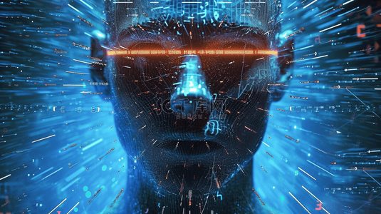 高科技智能网络数据人体头像背景图16