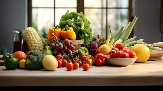 减肥,背景图片_餐桌上的水果和蔬菜素材