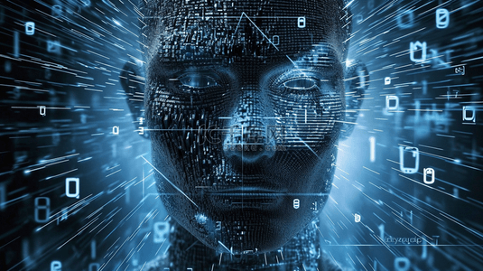 高科技智能网络数据人体头像背景图6