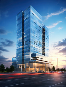 现代建筑高楼背景图片_一栋现代风格的办公楼设计