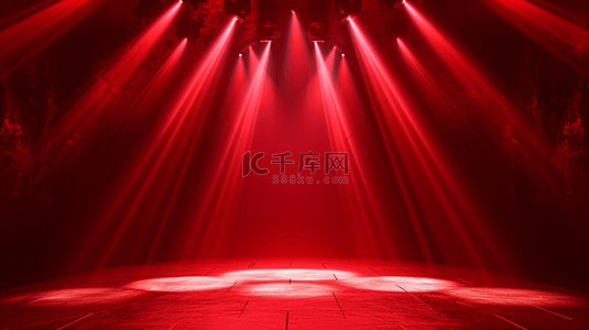 红色科技光线舞台背景图1