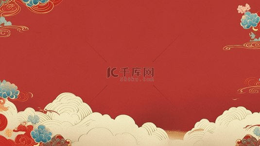 国潮中国风红色背景图片_红色背景中式风格新年国潮