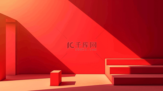 红色科技光线舞台背景图22