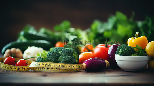 健康营养理念蔬菜水果背景素材