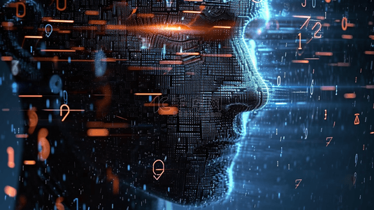 高科技智能网络数据人体头像背景图17