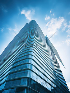 城市高楼建筑仰拍背景图片