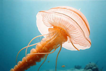 海洋里发光的水母摄影图片9