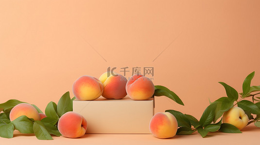 潘通流行色背景图片_桃子柔和桃粉桃色素材