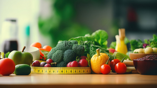 健康水果背景图片_健康营养理念蔬菜水果设计