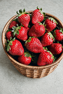 一篮子草莓高清摄影配图3