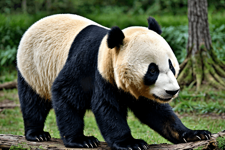 正在爬行的熊猫摄影图5