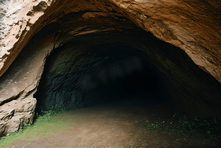 天然山洞洞口高清摄影照片3