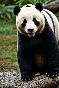 可爱熊猫与竹子摄影照片2