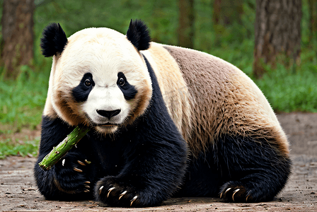 熊猫与竹子高清摄影配图7