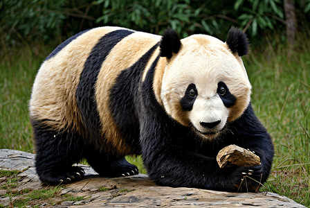 黑白动物摄影照片_可爱国宝大熊猫摄影图片9