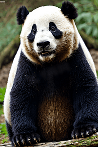 竹林里的可爱熊猫摄影配图6
