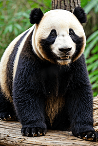 可爱熊猫与竹子摄影照片8