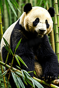 动物高清图熊猫摄影照片_熊猫与竹林高清摄影图5