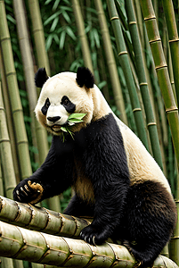 熊猫与竹林高清摄影配图7