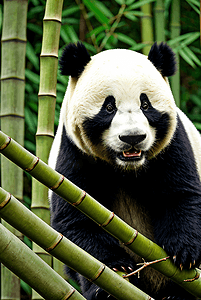 熊猫与竹林高清摄影照片6