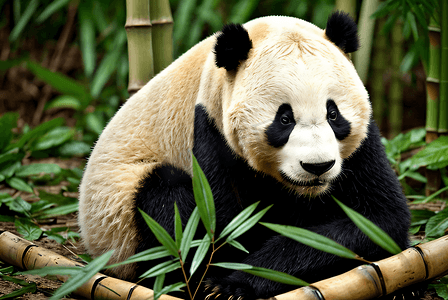 国宝熊猫与竹子高清摄影照片8