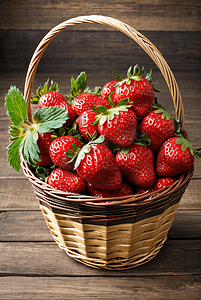 一篮子草莓高清摄影照片4