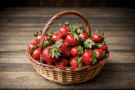一篮子红色草莓摄影图片3