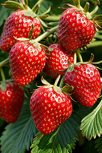 冬季新鲜草莓高清摄影照片
