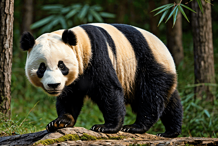 正在爬行的熊猫摄影图2