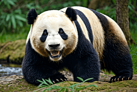 熊猫与竹子摄影照片_熊猫与竹子高清摄影图片