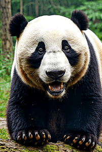 可爱熊猫与竹子摄影照片5