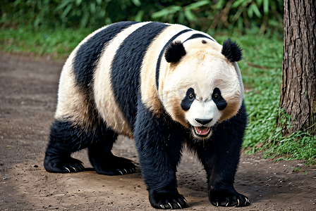 正在爬行的熊猫摄影图3