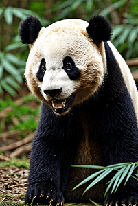 竹林，竹子，竹叶摄影照片_中国国宝大熊猫摄影照片