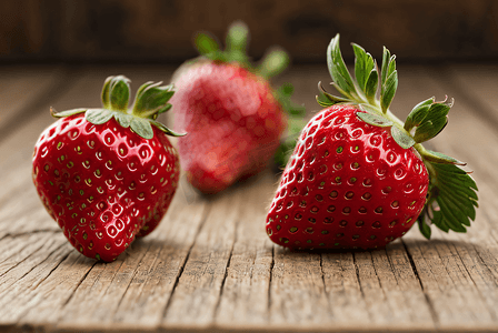 柔嫩多汁的草莓摄影图3