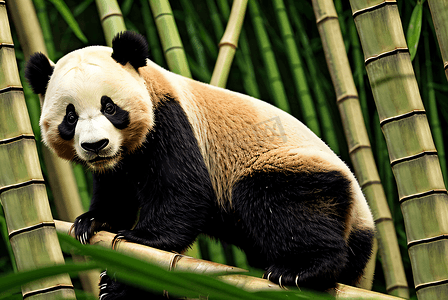 国宝熊猫与竹子高清摄影图片6