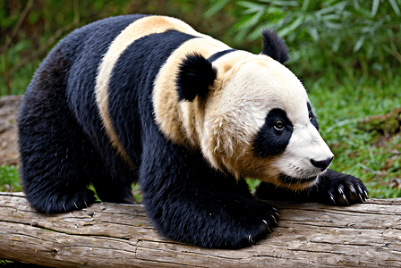 黑白动物摄影照片_可爱国宝大熊猫摄影配图9