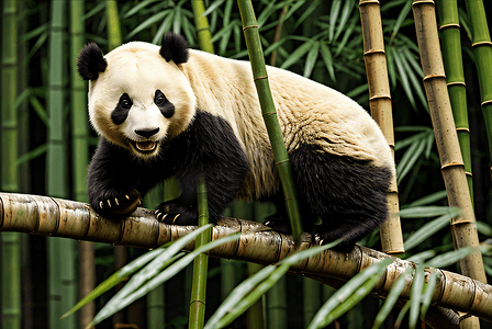 熊猫与竹子高清摄影图5
